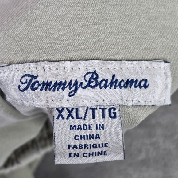 Mens Tommy Bahama Khaki Drawstring Pants Elastic Waist Cotton Tencel Stretch XXL - Picture 2 of 9